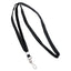 Deluxe Lanyards, Metal J-hook Fastener, 36" Long, Black, 24/box