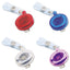 Translucent Retractable Id Card Reel, 30" Extension, Blue, 12/pack