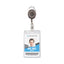 Carabiner-style Retractable Id Card Reel, 30" Extension, Smoke, 12/pack