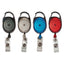 Carabiner-style Retractable Id Card Reel, 30" Extension, Smoke, 6/pack