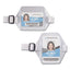 Arm Badge Holders, Vertical, Textured Clear 5" X 5" Holder, 2.5" X 4" Insert, 12/pack
