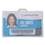 Id Card Holders, Horizontal, Black 3.68" X 2.38" Holder, 3.38" X 2.13" Insert, 25/pack