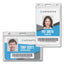 Frosted Two-card Rigid Badge Holders, Vertical, Frosted 2.5" X 4.13" Holder, 2.13" X 3.38" Insert, 25/box