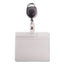 Resealable Id Badge Holders With 30" Cord Reel, Horizontal, Frosted 4.13" X 3.75" Holder, 3.75" X 2.63" Insert, 10/pack