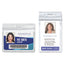 Resealable Id Badge Holders With 30" Cord Reel, Horizontal, Frosted 4.13" X 3.75" Holder, 3.75" X 2.63" Insert, 10/pack