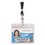 Resealable Id Badge Holders, J-hook And 36" Lanyard, Horizontal, Frosted 4.13" X 3.75" Holder, 3.88" X 2.63" Insert, 20/pack