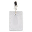 Clear Id Card Holder, Horizontal, Clear 2.31" X 3.69" Holder, 2.13" X 3.38" Insert, 25/pack