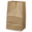 Grocery Paper Bags, 40 Lb Capacity, #20 Squat, 8.25" X 5.94" X 13.38", Kraft, 500 Bags