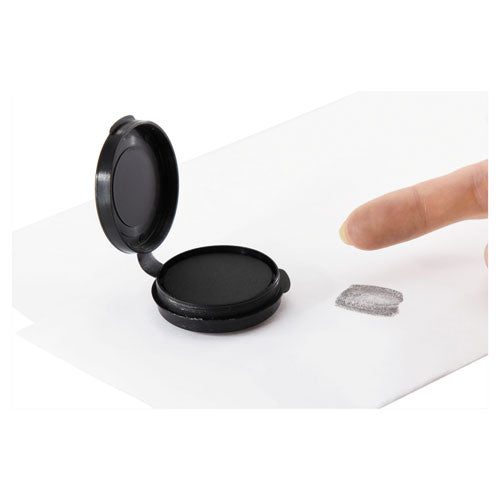 Fingerprint Ink Pad, 1.5" Diameter, Black