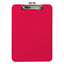 Unbreakable Recycled Clipboard, 0.25" Clip Capacity, Holds 8.5 X 11 Sheets, Red