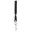 Flat Lanyard, Metal Hook Fastener, 36", Nylon, Black, 100/pack