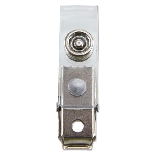 Sicurix Id Strap Clips, 0.38" X 2.75", Clear, 25/pack