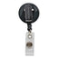 Swivel-style Spring-clip Id Card Reel, 30" Extension, Black