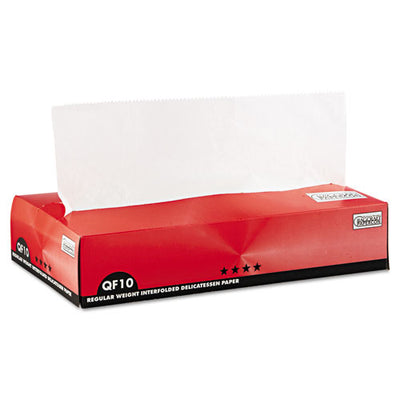 Qf10 Interfolded Dry Wax Deli Paper, 10 X 10.25, White, 500/box, 12 Boxes/carton