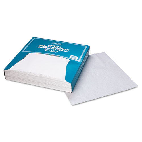 Grease-resistant Paper Wraps And Liners, 12 X 12, White, 1,000/box, 5 Boxes/carton