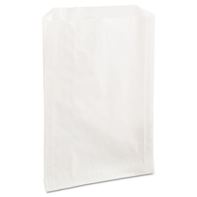 Grease-resistant Single-serve Bags, 6.5" X 8", White, 2,000/carton