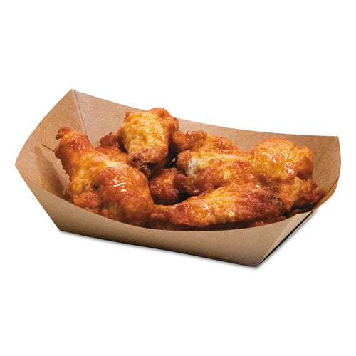 Ecocraft Food Trays, 3 Lb Capacity, Natural, Paper, 500/carton