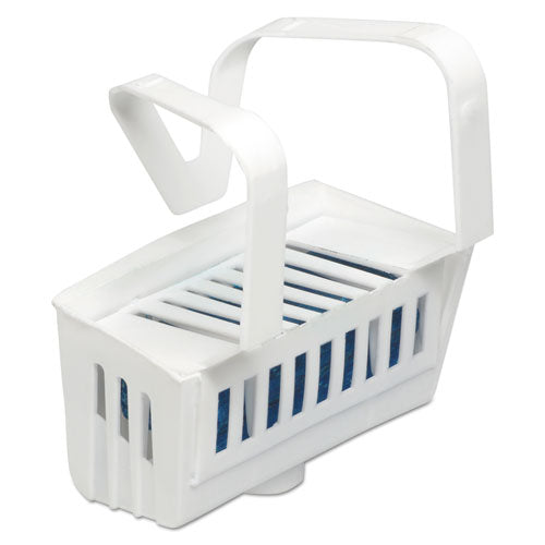 Non-para Toilet Bowl Block, Lasts 30 Days, Evergreen Scent, White, 12/box