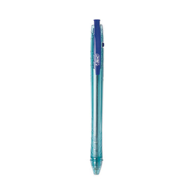 Revolution Ocean Bound Ballpoint Pen, Retractable, Medium 1 Mm, Blue Ink/translucent Blue Barrel, Dozen