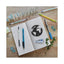 Revolution Ocean Bound Ballpoint Pen, Retractable, Medium 1 Mm, Black Ink/translucent Blue Barrel, Dozen