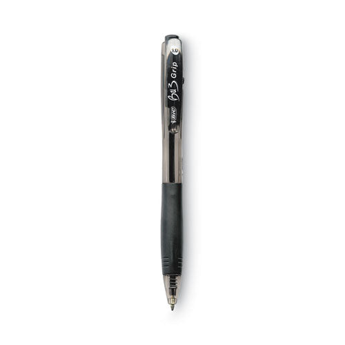 Bu3 Ballpoint Pen, Retractable, Bold 1 Mm, Black Ink, Black Barrel, Dozen