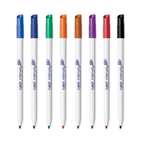 Intensity Dry Erase Board And Markers Kit, 7.8 X 11.8, White Surface, Blue Plastic Frame