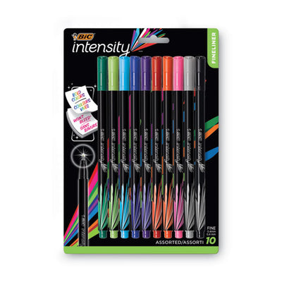 Intensity Porous Point Pen, Stick, Extra-fine 0.4 Mm, Assorted Ink And Barrel Colors, 10/pack