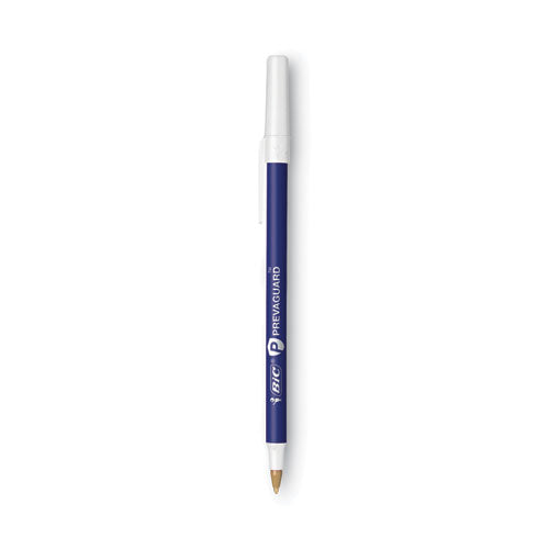 Prevaguard Ballpoint Pen, Stick, Medium 1 Mm, Blue Ink/blue Barrel, Dozen