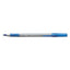 Round Stic Grip Xtra Comfort Ballpoint Pen, Stick, Fine 0.8 Mm, Blue Ink, Gray/blue Barrel, Dozen