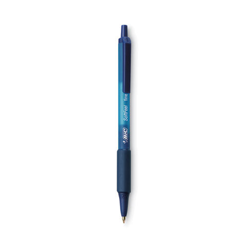 Soft Feel Ballpoint Pen, Retractable, Medium 1 Mm, Blue Ink, Blue Barr –  Continental & Global Services