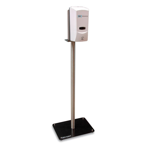 Hand Sanitizer Stand With Hands Free Dispenser, 1,000 Ml, 12 X 16 X 51, Silver/white/black