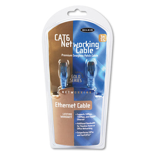 Cat6 Utp Computer Patch Cable, 2 Ft, Blue