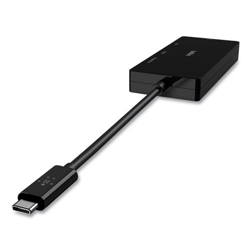 Usb-c Video Adapter, Displayport/dvi/hdmi/usb-c/vga, 4.33" Black