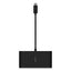 Usb-c Multimedia + Charge Adapter, 4k Hdmi/usb-a/usb-c/vga, 4.9 Ft, Black