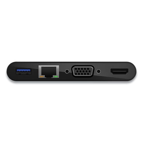 Usb-c Multimedia + Charge Adapter, 4k Hdmi/usb-a/usb-c/vga, 4.9 Ft, Black