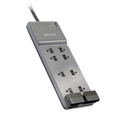 Home/office Surge Protector, 8 Ac Outlets, 6 Ft Cord, 3,390 J, White