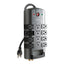 Pivot Plug Surge Protector, 12 Ac Outlets, 8 Ft Cord, 4,320 J, Gray