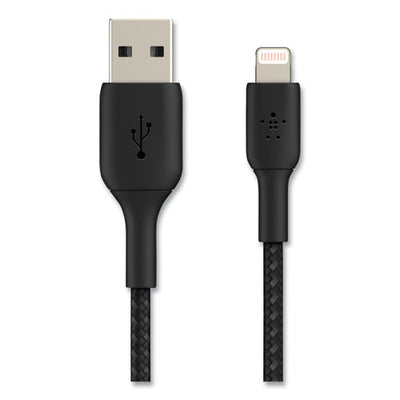 Boost Charge Braided Apple Lightning To Usb-a Chargesync Cable, 6.6 Ft, Black