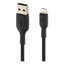 Boost Charge Braided Apple Lightning To Usb-a Chargesync Cable, 6.6 Ft, Black
