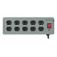 Metal Surgemaster Surge Protector, 10 Ac Outlets, 15 Ft Cord, 885 J, Dark Gray