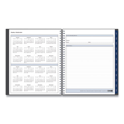 Passages Monthly Planner, 10 X 8, Charcoal Cover, 12-month (jan To Dec): 2023