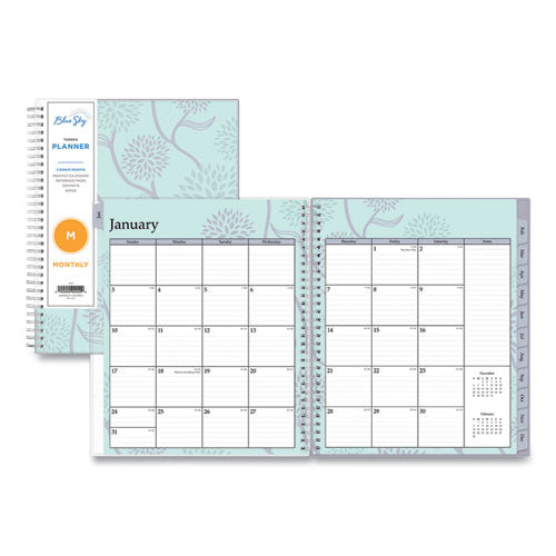 Rue Du Flore Monthly Planner, Rue Du Flore Artwork, 10 X 8, Jade/lavender Cover, 12-month (jan To Dec): 2023