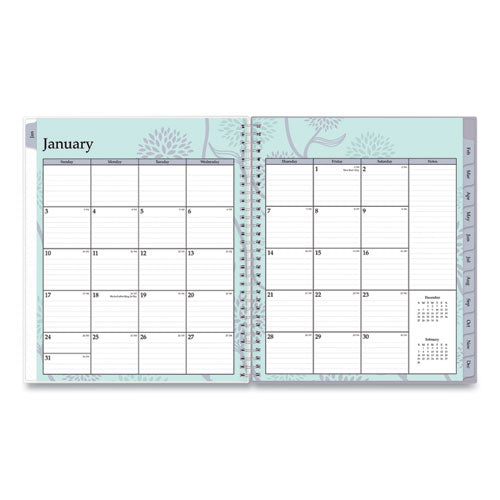 Rue Du Flore Monthly Planner, Rue Du Flore Artwork, 10 X 8, Jade/lavender Cover, 12-month (jan To Dec): 2023