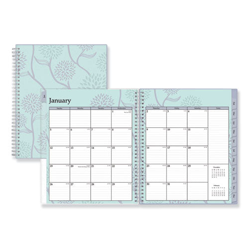 Rue Du Flore Monthly Planner, Rue Du Flore Artwork, 10 X 8, Jade/lavender Cover, 12-month (jan To Dec): 2023