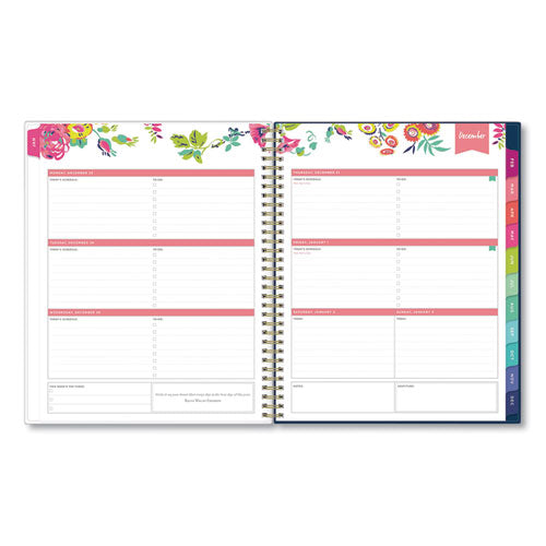 Day Designer Peyton Create-your-own Cover Weekly/monthly Planner, Floral Artwork, 11 X 8.5, Navy, 12-month (jan-dec): 2023