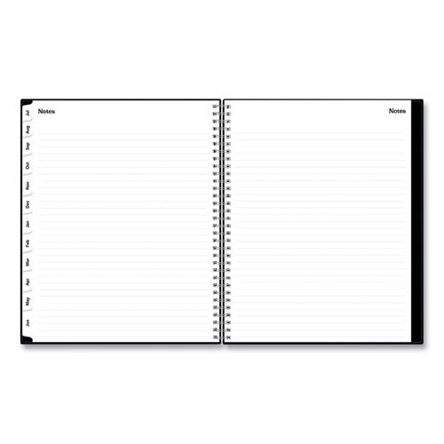 Solid Black Teacher's Weekly/monthly Lesson Planner, Two-page Spread (nine Classes), 11 X 8.5, Black Cover, 2022 To 2023