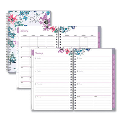 Laila Create-your-own Cover Weekly/monthly Planner, Wildflower Artwork, 8 X 5, Purple/blue/pink, 12-month (jan-dec): 2023