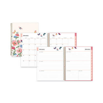 Fly By Frosted Weekly/monthly Planner, Fly By Butterflies Artwork, 11 X 8.5, Blush/pink Cover, 12-month (jan To Dec): 2023