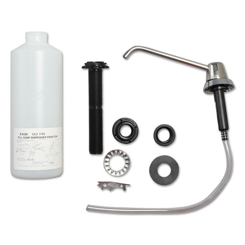 Counter-mounted Soap Dispenser, 34 Oz,  3 X 4 X 6, Stainless Steel