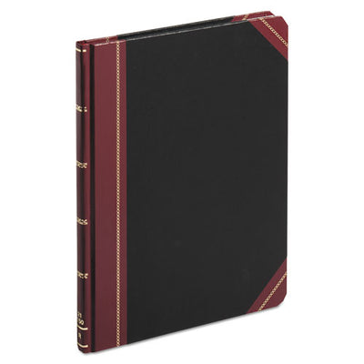 Extra-durable Bound Book, Single-page 5-column Accounting, Black/maroon/gold Cover, 10.13 X 7.78 Sheets, 150 Sheets/book